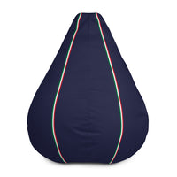 Thumbnail for Pouf fauteuil-poire Italie bleu nuit - décoré à l'italienne
