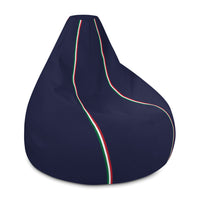 Thumbnail for Pouf fauteuil-poire Italie bleu nuit - style coloré et original