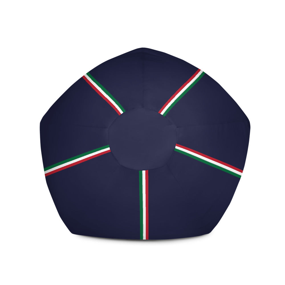 Pouf fauteuil-poire Italie bleu nuit dos - style coloré et original