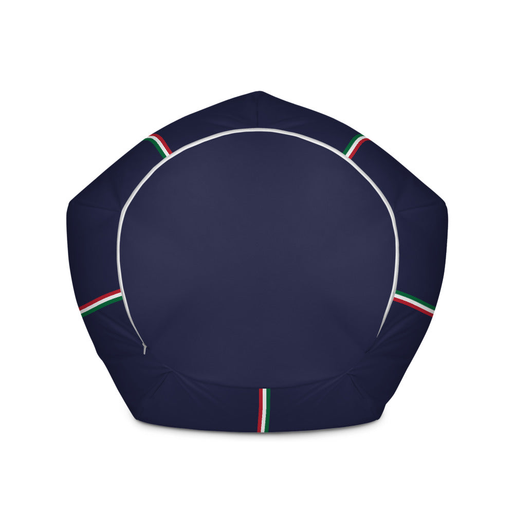 Pouf fauteuil-poire Italie bleu nuit - confort et design