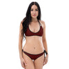 Bikini Normand rouge et blanc - Drapeau et léopards