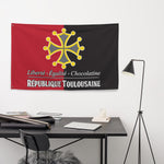Drapeau Toulousain Rouge et Noir - République Toulousaine - Ici & Là - T-shirts & Souvenirs de chez toi