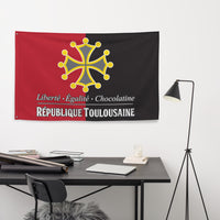 Thumbnail for Drapeau Toulousain Rouge et Noir - République Toulousaine - Ici & Là - T-shirts & Souvenirs de chez toi