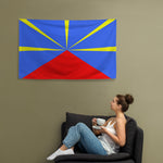 Drapeau Réunionnais, drapeau île de la Réunion - Le Volcan Rayonnant ou Mavéli - Ici & Là - T-shirts & Souvenirs de chez toi
