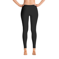 Thumbnail for Leggings Corse noir dos - Liseré blanc et mention de Corsica