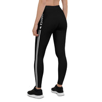 Thumbnail for Leggings Corse noir dos - Liseré blanc et mention de Corsica