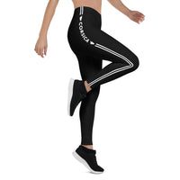 Thumbnail for Leggings Corse noir dos - Liseré blanc et mention de Corsica