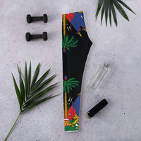 Thumbnail for Leggings Haïti rouge - Drapeau haïtien élégant