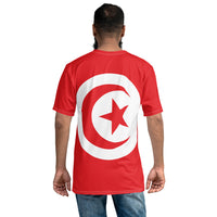 Thumbnail for T-shirt Tunisie rouge dos - Impression du drapeau tunisien