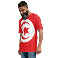 Thumbnail for T-shirt Tunisie blanc - Impression du drapeau tunisien