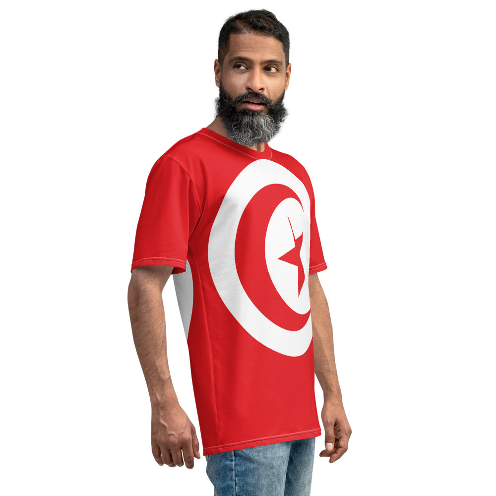 T-shirt Tunisie blanc dos - Impression du drapeau tunisien