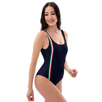 Thumbnail for Maillot de bain Italie vert blanc rouge dos - Élégance estivale