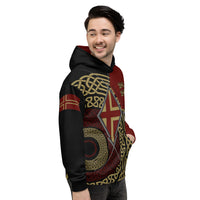 Thumbnail for Sweat à capuche Normand - entrelacs viking design complet