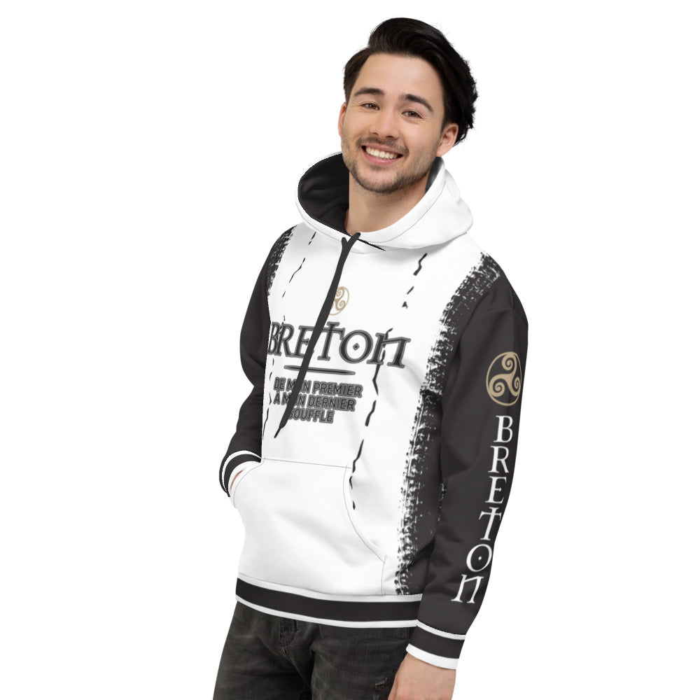 Sweatshirt Bretagne - Impression complète "de mon premier à mon dernier souffle" dos