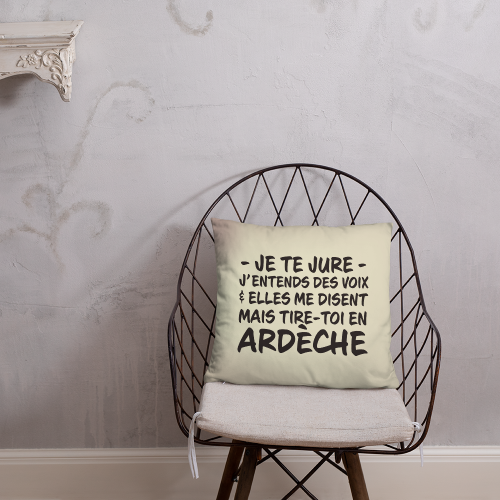 Coussin décoratif Ardèche - j'entends des voix