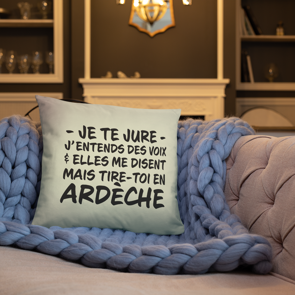 Coussin décoratif Ardèche - j'entends des voix