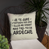 Thumbnail for Coussin décoratif Ardèche - j'entends des voix