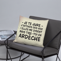 Thumbnail for Coussin décoratif Ardèche - j'entends des voix