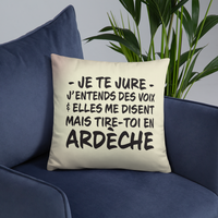 Thumbnail for Coussin décoratif Ardèche - j'entends des voix