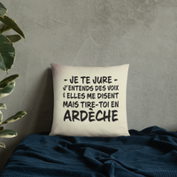 Thumbnail for Coussin décoratif Ardèche - j'entends des voix
