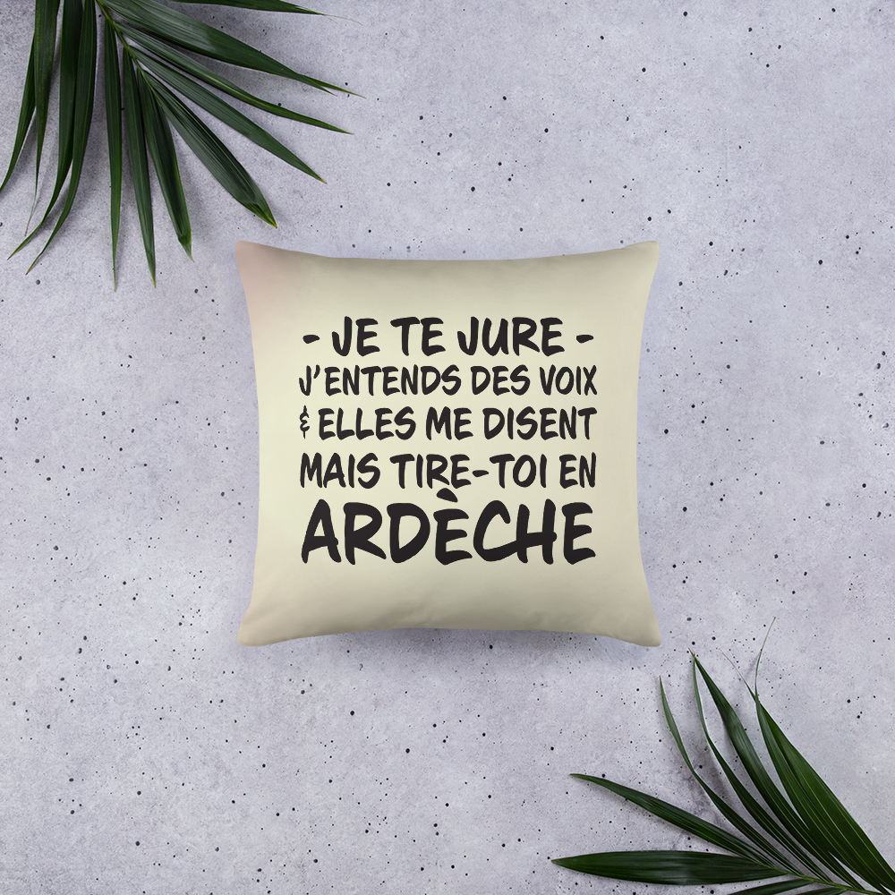 Coussin décoratif Ardèche - j'entends des voix