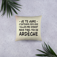 Thumbnail for Coussin décoratif Ardèche - j'entends des voix