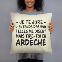 Thumbnail for Coussin décoratif Ardèche - j'entends des voix