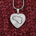 Collier Coeur de Bretagne (contour de la carte de Bretagne) - Cadeau pour femme bretonne - Bijouterie