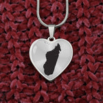 Collier pendentif COEUR DE Madagascar ® la carte - Cadeau pour femme Malagasy (anc. Malgache) - Bijouterie
