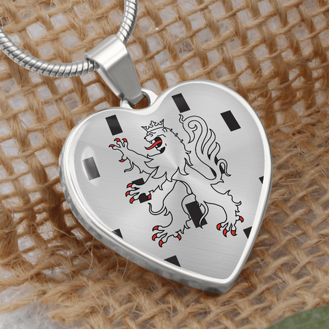 Collier pendentif COEUR DE COMTÉ ET LION® - Cadeau pour femme comtoise - Bijouterie