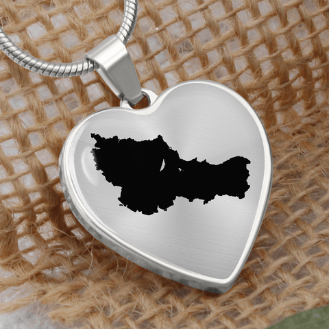 Collier pendentif COEUR DE BELLE-ÎLE® - Cadeau pour Belle-iloise et amoureuse de Belle-île - Bijouterie Bretonne