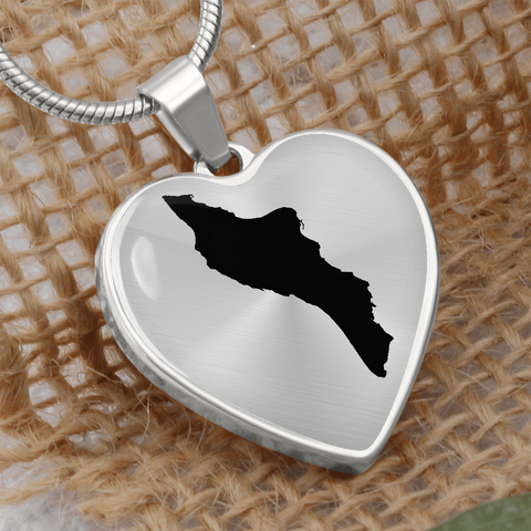 Collier pendentif COEUR D'OLÉRON - Cadeau pour Oléronaise et amoureuse d'Oléron - Bijouterie
