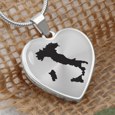 Pendentif CŒUR® d'Italie - Cadeau pour une Italienne  - Bijouterie