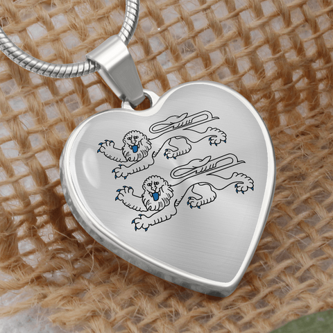 Collier pendentif COEUR DE NORMANDIE® version métal - Cadeau pour femme normande - Bijouterie