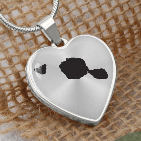 Collier pendentif COEUR DE TAHITI® carte - Cadeau souvenir de Tahiti - Bijouterie