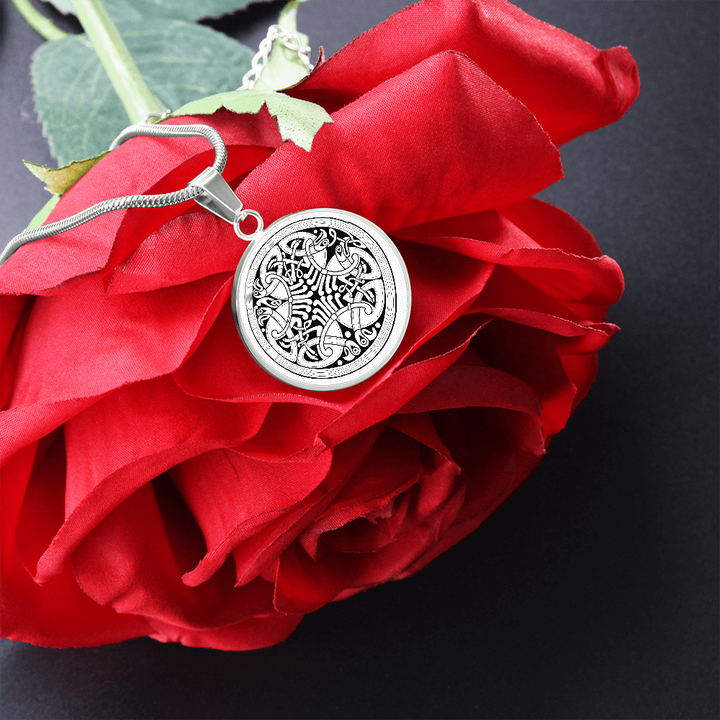 Pendentif entrelacs celtes  noir sur blanc - Cadeau pour les celtes de coeur - Bijouterie - Bretagne