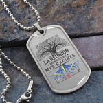 Collier et médaille militaire RACINES® Réunionnaises cadeau pour Réunionnais  - Bijouterie