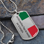 Collier et médaille militaire PAPA® Italien cadeau pour les papas Italiens - Bijouterie