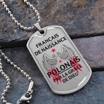 Collier et médaille militaire Polonais PAR LA GRÂCE DE DIEU® cadeau pour un Polonais - Bijouterie