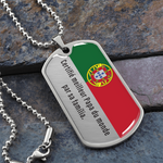 Collier et médaille militaire PAPA® portugais cadeau pour les papas Portugais - Bijouterie
