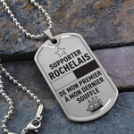 Médaillon militaire SUPPORTER® Rochelais + - Collier Cadeau original pour un supporter Rochelais - Bijouterie