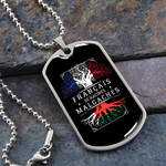 Français de Racines Malgaches - Collier et médaille militaire cadeau pour homme Malagasy - Bijouterie