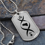 Collier et médaille pendentif militaire ADN® Breton - cadeau pour Bretons - Bijouterie