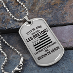 8e jour Breton - Collier et médaille pendentif militaire cadeau humour pour Bretons - Bijouterie