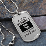 8e jour Béarnais - Collier et médaille pendentif militaire cadeau humour pour Béarnais - Bijouterie