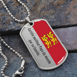 Collier et médaille militaire PAPA® Normand cadeau pour les papas Normand - Bijouterie