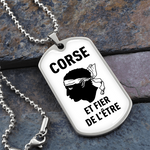 Collier et médaille militaire FIER® Corse + cadeau pour un corse - Bijouterie