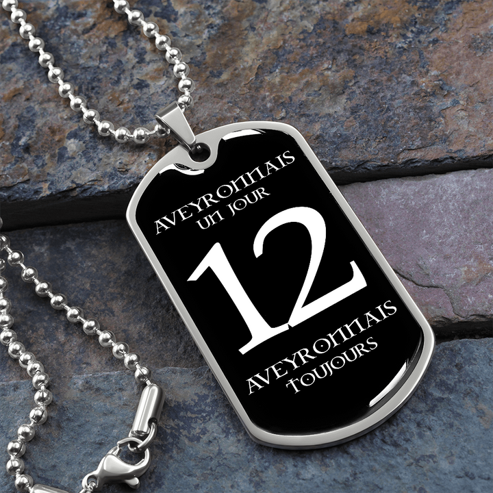 Collier et médaille pendentif militaire TOUJOURS® Aveyronnais - cadeau pour un Aveyronnais - Bijouterie - 12