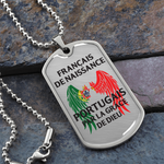 Collier et médaille militaire Portugais PAR LA GRÂCE DE DIEU® cadeau pour un Portugais - Bijouterie