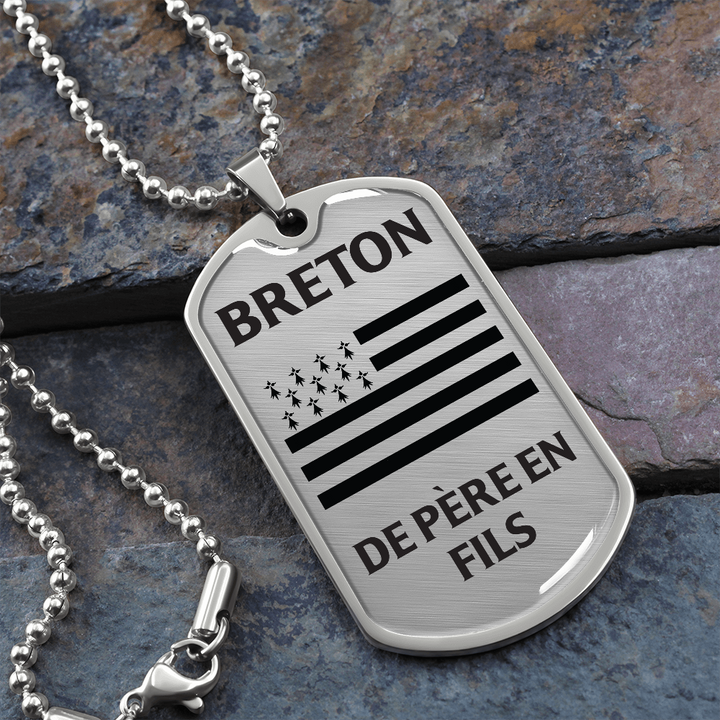 Collier et médaille militaire - Breton de père en fils - Bijouterie